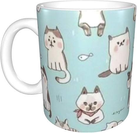 Amazon Co Jp 猫柄3 マグカップ おもしろい おしゃれ かわいい 北欧 オフィスのティーカップシンプルコーヒーカップ お祝い ホーム キッチン