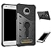 Moto Z2 Play Case SunRemex Durable Armor with Full Body Protective and Resilient Shock Absorption and 360 Degree Rotating Kickstand Design for Moto Z2 Play(2017) (Black)