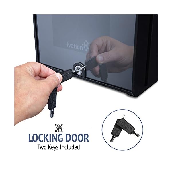 Ivation-12-Bottle-Thermoelectric-Wine-CoolerChiller-Door-Lock-Counter-Top-Red-White-Wine-Cellar-wDigital-Temperature-Display-Freestanding-Refrigerator-Smoked-Glass-Door-Quiet-Operation-Fridge