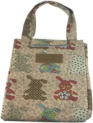 Insulated Lunch Bag, Oxford Cloth Portable Zip Cooler Bag for Girls Boys (Pink)