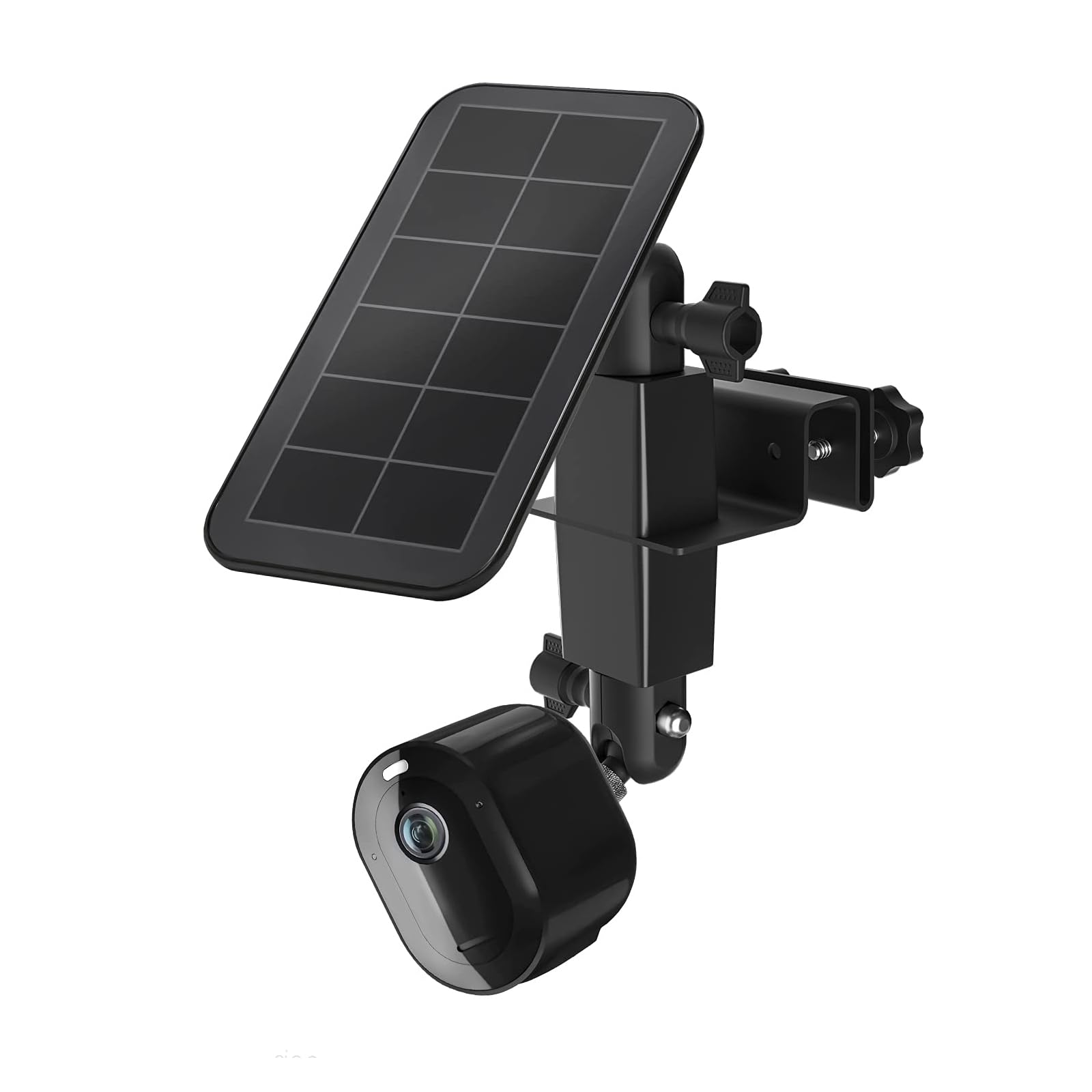 HOLACA 2 in 1 Gutter Mount Compatible with Arlo Pro 4/3/Ultra/Essential, eufyCam 1/2/2C/2C Pro/3/3C/E, for Camera and Solar Panel with 1/4" Thread, Black