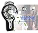 Welltop Mini Handheld USB Misting Fan with Personal Cooling Mist Humidifier Rechargeable Portable Mini Misting Cooling Fan for Home Office and Travel (Black)