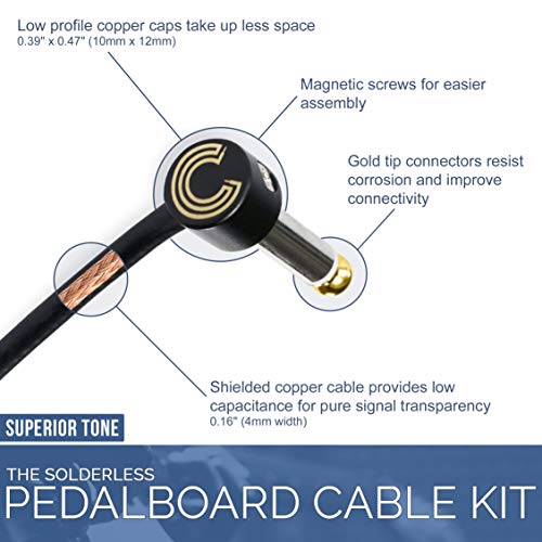 Crosby Audio Solderless Pedalboard Cable Kit No Cable Stripping