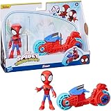 Spidey and His Amazing Friends Spidey Action Figure with Motorcycle Toy view 3