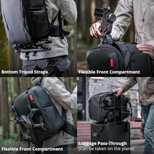 PGYTECH OneMo 2 Photography Backpack with Shoulder Bag for 16.5" Laptop for Photographers, Waterproof DSLR Backpack