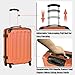 Goplus 3Pcs Luggage Set, Hardside Travel Rolling Suitcase, 20/24/28 Rolling Luggage Upright, Hardshell Spinner Luggage Set with Telescoping Handle, Coded Lock Travel Trolley Case (Orange)