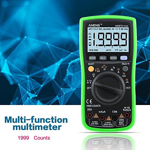 Digital Multimeter ANENG AN870 19999 COUNTS True-RMS Auto Range NCV Ohmmeter AC/DC Voltage Ammeter Current Meter Temperature Measurement