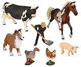 Ericoo High Simulation Farm Animals Toys Sets Educational Resource High Simulation Farm Animals Toys with CPC Approval and ASTM Test-Anim003