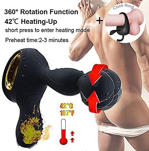 New Heating 5 Mode Rotating 10 Mode Vībra'tion Male Pröstátê Ma^ssagér G-Spót Stimulator Būtt plùgs Anále Ví-bratór Sexcv Toys for Men T-Shirt