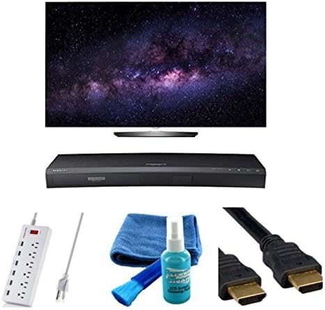 ELECTRONICS OLED55B6P 55-Inch FLAT OLED HDR 4K Smart TV - 5 PIECE BUNDLE- OLED TV,Samsung UBD-K8500 3D Wi-Fi 4K Ultra HD Blu-ray Disc Player,A CLEANING KIT, 2X 6FT HDMI CABLES, AND A SURGE PROTECTOR