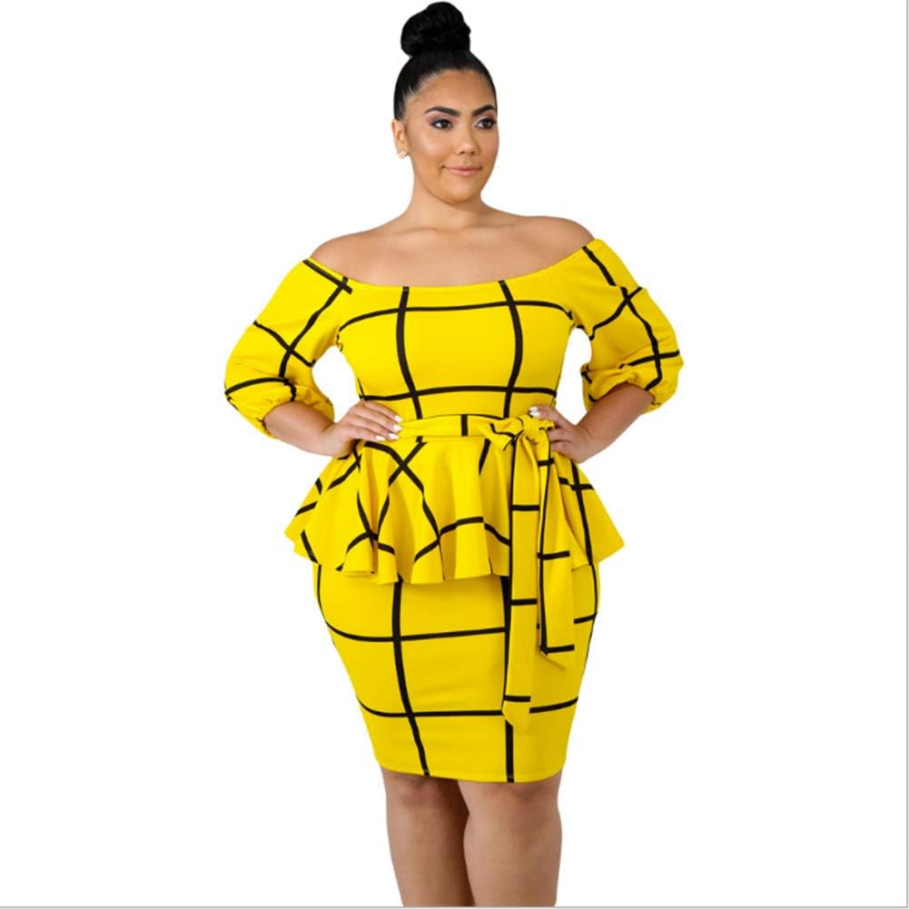 black and yellow striped dress