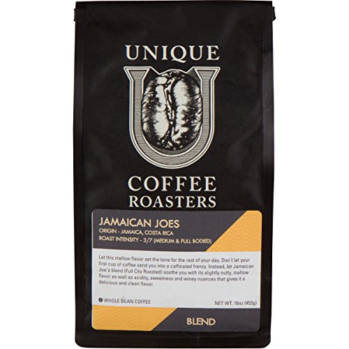 Jamaican Joe's Coffee Blend, Whole Bean, Medium Roast, 1 Lb (Pack of 1), 100% Arabica Premium Quality