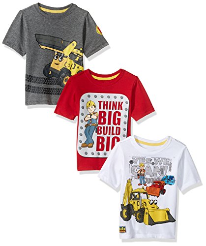Bob the builder toddler boys  bob 3 pack tee shirts, mu…