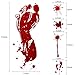 OTBBA Halloween Decorations(40 PCS), Horror Bloody Handprints＆Footprints Stickers Halloween Decor Vampire Zombie Party Decals with One Plastic Scraper