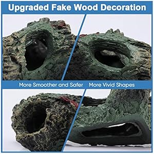 YOUTHINK Legni Arredo per Acquario,Acquario Legno Acquario Ornamento Artificiale Tronco in Resina Grotta per Acquario…