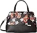 Nine West Dealinh Times Satchel Black Floral One Size