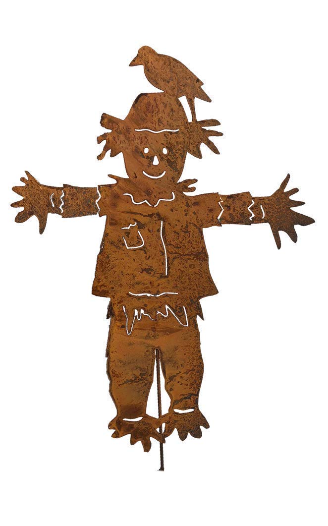 Outdoor Metal Scarecrow, Garden Art, Large Handmade