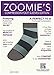 Zoomie's Plantar Fasciitis Socks - Heel, Arch, Achilles Tendon and Ankle Support - Foot Compression Sleeves - 1 Pair (Black-Gray Stripes, Medium)