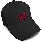 Custom Baseball Caps for Men & Women Embroidered Wales Flag Dragon Seal Ladies & Men Baseball Hats Acrylic