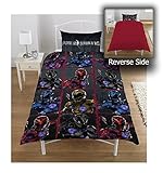 Power Rangers 'Block' Reversible Rotary Single Bed Duvet Quilt Cover Set