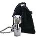 Dumbbell Pendant Genuine Necklace Men's Stainless Steel Chain (rhodium)
