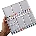 Large Watercolor Folding Plastic Palette - 33 Mixing Wells - Box Cover Lid Opens Flat for Art Studio + Thumbhole for Plein Air Painting - Rigger Art Acrylic Palettes 10.2