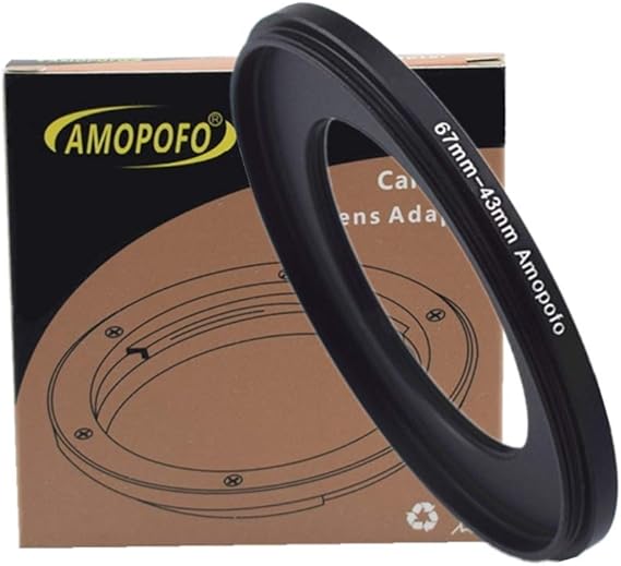 67 to 43mm Metal Ring/67mm to 43mm Step Down Rings Filter Adapter for UV, ND, CPL