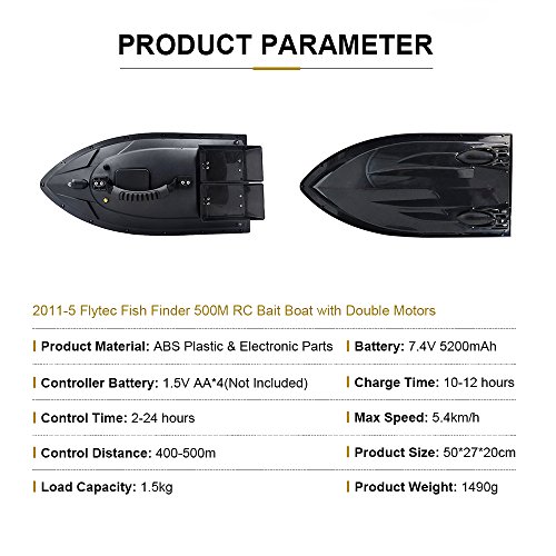 Goolsky Flytec Flytec 2011-5 Fish Finder 1.5kg Loading 500m Remote Control Fishing Bait Boat RC Boat
