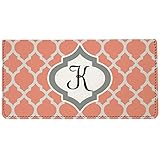 Snaptotes Personalized Monogram Peach Moroccan Checkbook Cover