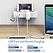 Cruise Power Strip with 3 USB 3 Outlets - NTONPOWER Travel USB Charging Station with Stand, Cube Tap Power Outlet Extender, Non Surge Protection - White