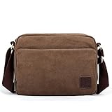 Eshow Men's Retro Canvas Cross Body Daypack Bag Shoulder Bag For iPad-Mini Messenger Bag