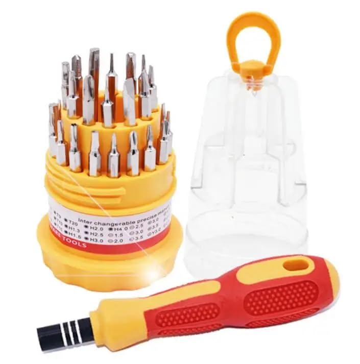 PARENCE. 31 in 1 Screwdriver Set with 30 Magnetic Bits and Ergonomic Storage Box – Crossed, Flat, TORX, Special, Allen Bits