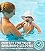 Brook + Bay Kids Sun Hat - Toddler Beach Hat Boys & Girls - UV Swim Hat with Wide Brim White Small - White