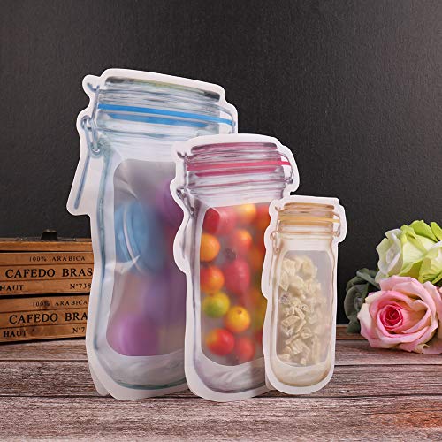 32 Pack Mason Jar Bottles Bags Portable Food Saver Storage Bags Zipper