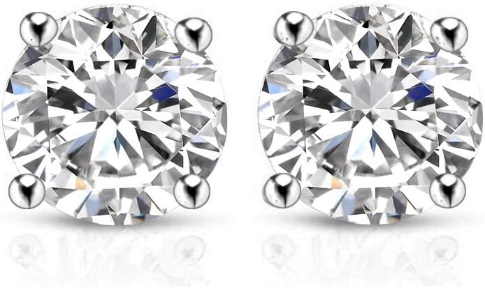 5.8MM Fashion Earrings Round Circle Shiny Bling Earring for Women Men