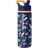 Simple Modern Kids Summit Water Bottle with Straw Lid | 18oz Stainless Steel Cup Insulated Tumbler for Boys, Girls, School | Outer Space