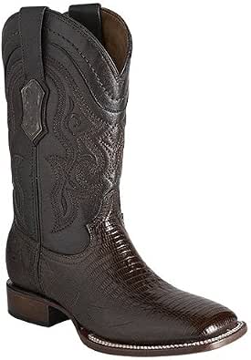 Amazon.com: Botas de piel de lagarto marrón - Botas lagarto cafe Original -  piel exótica vaquera occidental : Ropa, Zapatos y Joyería