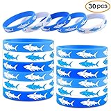 Shark Party Favors Rubber Bracelets - Under the Sea/Baby Shark Birthday Party Supplies Goodie Bag Stuffers Fillers Slicone Wristbands