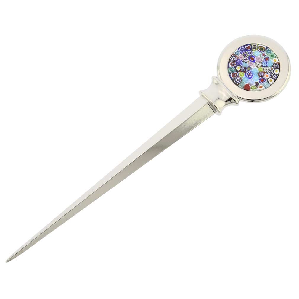 GlassOfVenice Murano Glass Millefiori Letter Opener