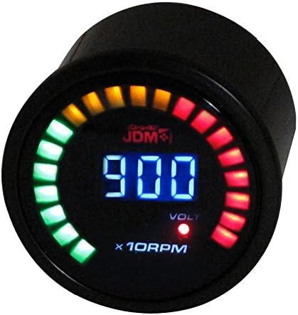 AJP Distributors Universal Jdm Smoked Tint Digital 2" 52Mm Tachometer Meter Gauge