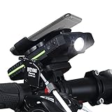 LOPOO X2 Bike Light Front 180 Lumen, 3 in 1 Power Bank (5400mAh) / Phone Holder (Universal for Android and iOS Mobile Phones)