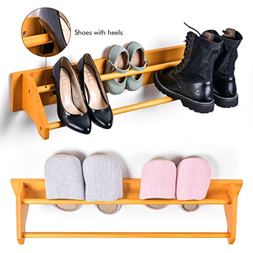 Sunix Shoe Rack, Shoe Organizer Wall Mount Shoe Shelf Multifunctional