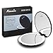 KEDSUM LED Lighted Compact Travel Mirror, 1x/10x Magnification Lighted Makeup Mirror, Hand Held Folding Magnifying Mirror with Lights, Large 5”Wide Illuminated Portable Mirror