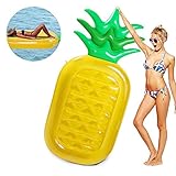 LetsFunny Inflatable Pineapple Float, Outdoor Swimming Pool Floats Fruit Floaty Lounger Float