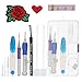 Troyalroom Embroidery Stitching Punch Needle with Embroidered Patterns Punch Needle Set Embroidery Punch Needle for threaders DIY Sewing by A-Grace
