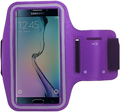 Cbus Wireless Adjustable Running Jogging Sports GYM Armband Cover Case Holder for BLU Life Mark - Purple