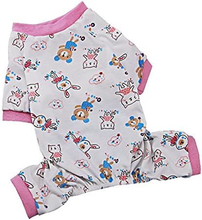 Tromy Pet Clothes Dog Cute Outfit Pajamas,Kittens,XS