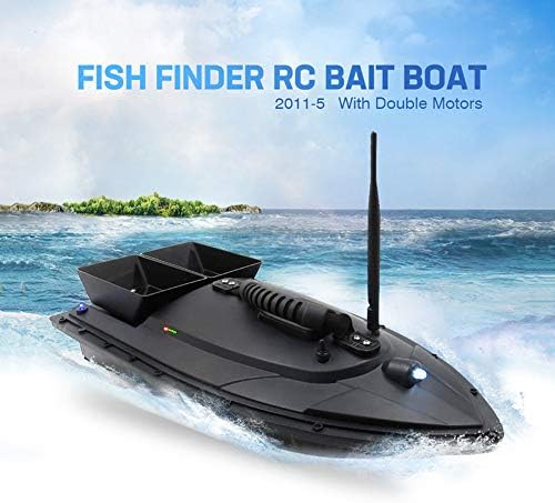 Blueseao Remote Control Boat,Fish Finder 1.5kg Feed Delivery Loading 500m Remote Control Fishing Bait Boat RC Boat (Black)