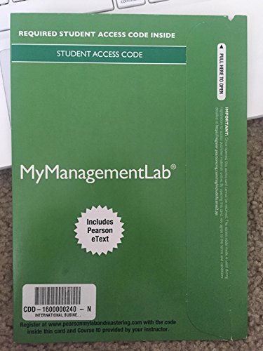 MyManagementLab with Pearson eText -- Access Card -- for International Business: The New Realities
