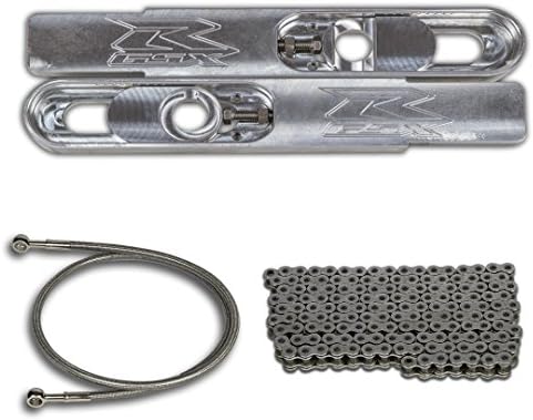 GSXR 600 750 swingarm extension Kit, Extensions, Chains, &amp; Brake Line 9" to 12" stretch